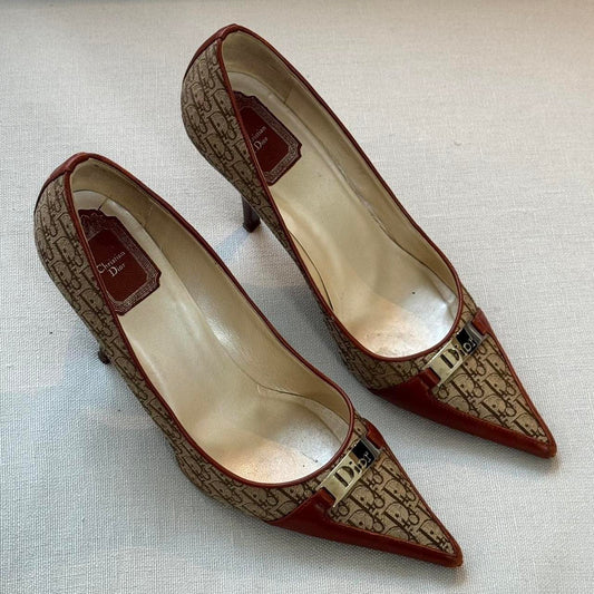 Dior Monogram Pointed Heels